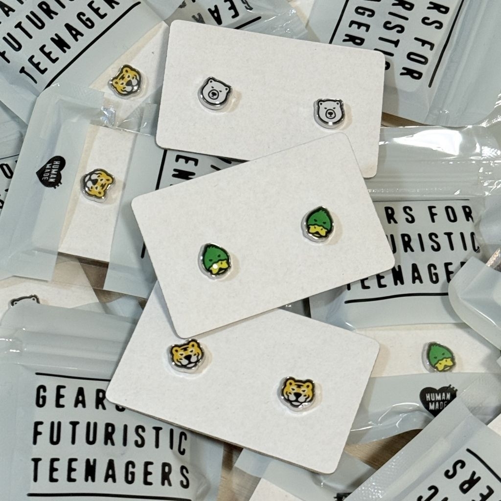 พร้อมส่ง ต่างหู Human Made Animal Earrings คอลใหม่ล่าสุด มีขายแค่หน้าช็อปเท่านั้น พร้อมส่งของแท้