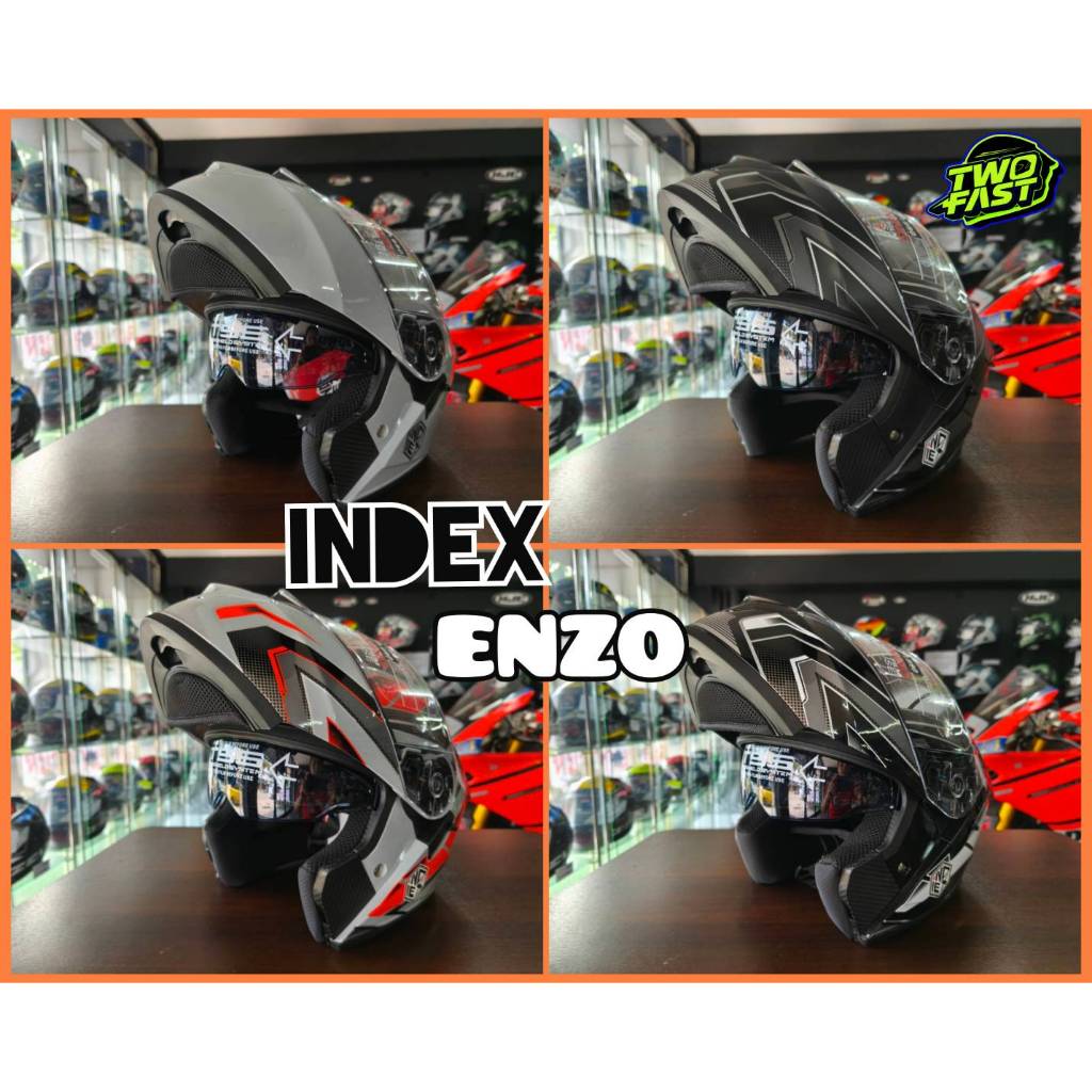 หมวกกันน็อคเต็มใบยกคางได้ INDEX รุ่น ENZO