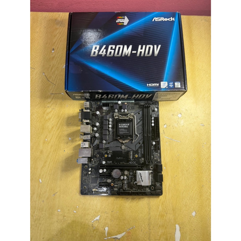 ขายMBมือสอง ASROCK B460M-HDV LGA1200 (ใส่เจน 10 เท่านั้น)