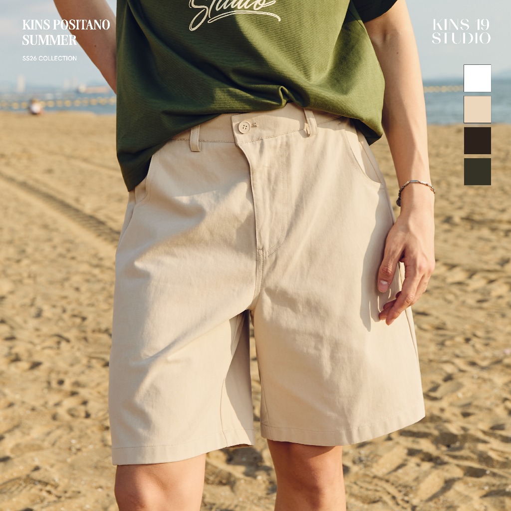 KINS 19 STUDIO |  KINS Relaxed-fit Shorts กางเกงขาสั้นคินส์ [K019]
