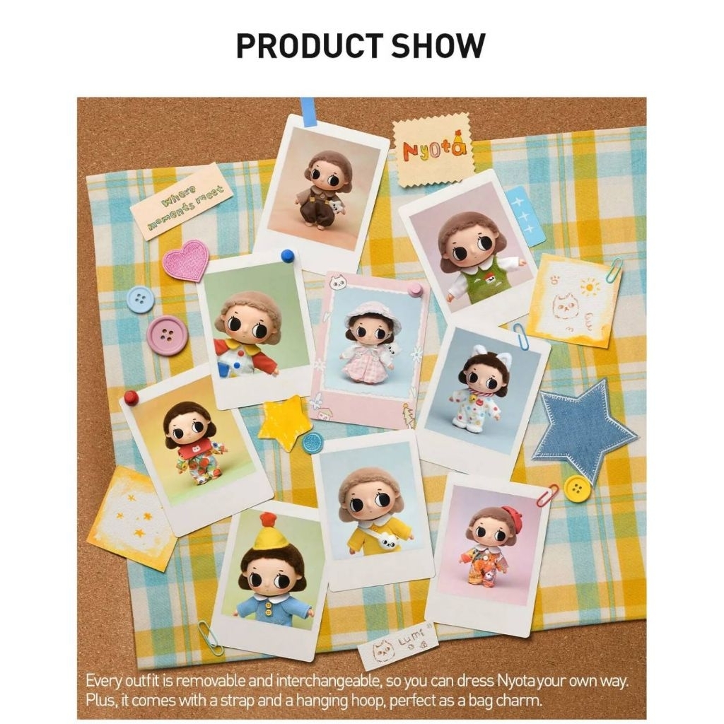 🌟พร้อมส่งจากไทย🖍️ พวงกุญแจ น้องเนียวตะ สุดน่ารัก  แท้💯 Nyota Where Moments Meet Series Plush Doll 💯💯 รูปที่ 8