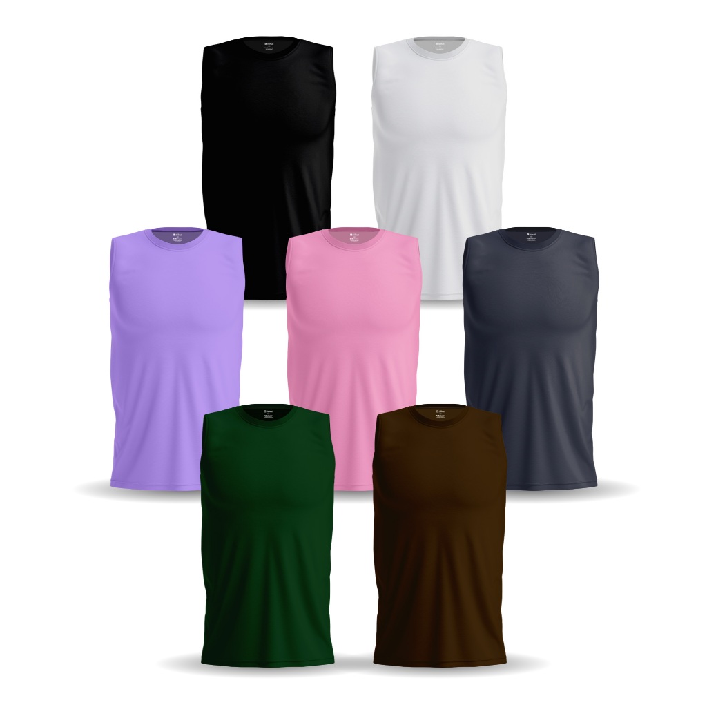 วิ่งไหนดี เสื้อวิ่งเปล่า (แขนกุด) ไม่มีลวดลาย สีเบสิคใส่ได้ทุกวัน  Every Day Look ราคา ถูกที่สุด ดีลบีเคเค แกลเลอรีภาพที่ 3
