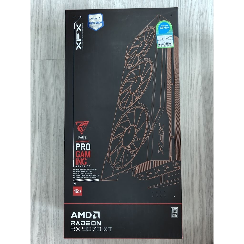 (มือ1) Rx 9070 Xt 16GB XFX Swift - Black (ประกัน 3 ปี)