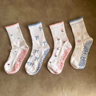 [พร้อมส่ง] 🌈 Color Pop Series🌈 Grip Socks ถุงเท้ากันลื่น สำหรับโยคะ พิลาทิส ออกกกำลังกาย