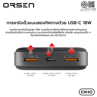 พาวเวอร์แบงก์ Eloop EW40 แบตสำรองชาร์จไร้สาย 20000mAh 20W ชาร์จเร็ว น้ำหนักเบา พกพาสะดวก ดีไซน์สวย