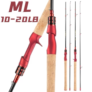 คันเบ็ดคาร์บอนไฟเบอร์ ML, 10-20LB, ด้ามจับยาวกันเหงื่อ EVA เหมาะสำหรับการตกปลาในน้ำหลากหลายชนิด