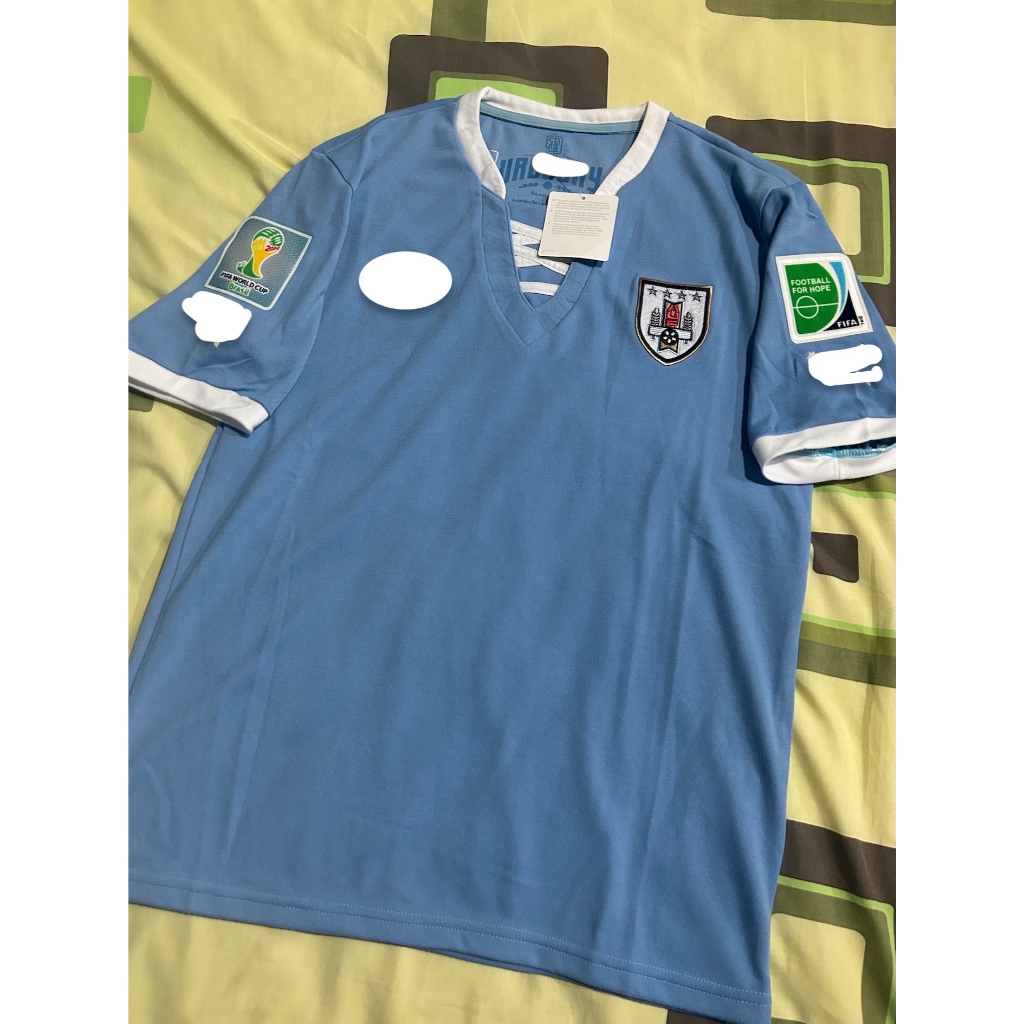 เสื้อ อุรุกวัย เหย้า WC 2014 ทรงแฟนบอล