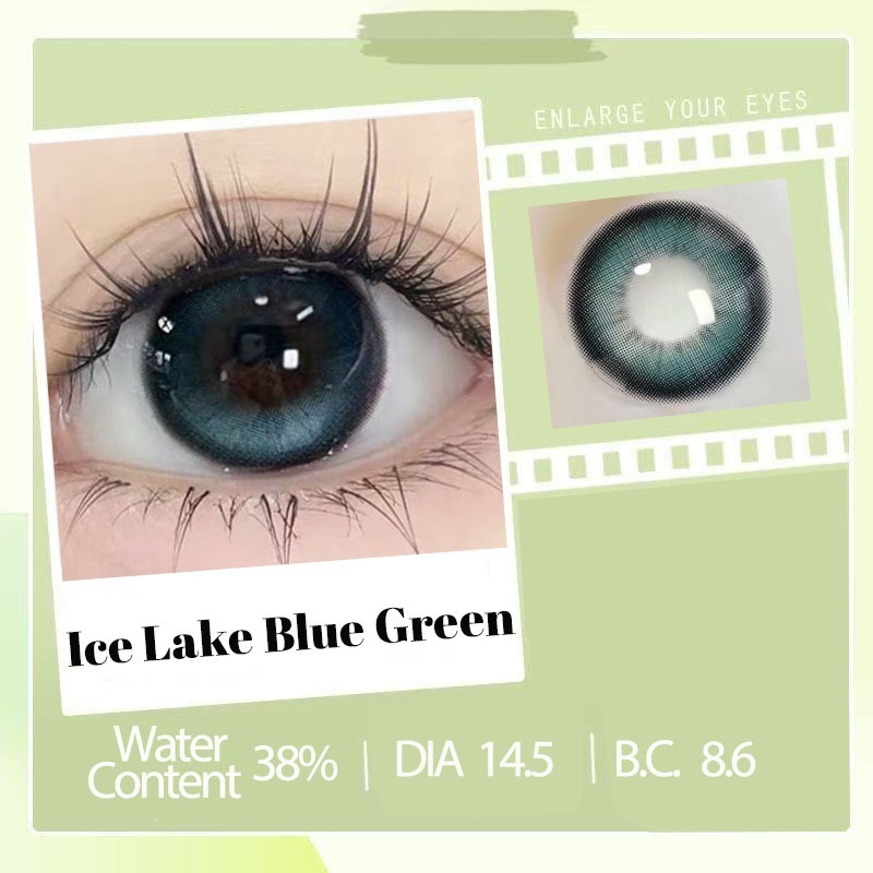 ✨👀 Uria Idol สี (Ice Lake Blue Green) คอนแทคเลนส์รายครึ่งปี คอนแทคเลนส์เกาหลี