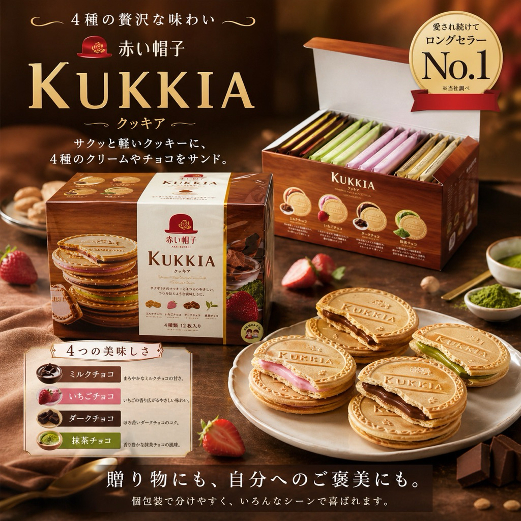 kUKKIA Whipped Chocolate Sandwiched with Cookie กล่องเล็ก