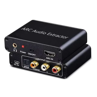 192KHz HD ARC Audio Adapter Extractor Digital To Analog Audio Converter DAC Coaxial SPDIF RCA 3.5มม.แจ็คสำหรับ HDTV