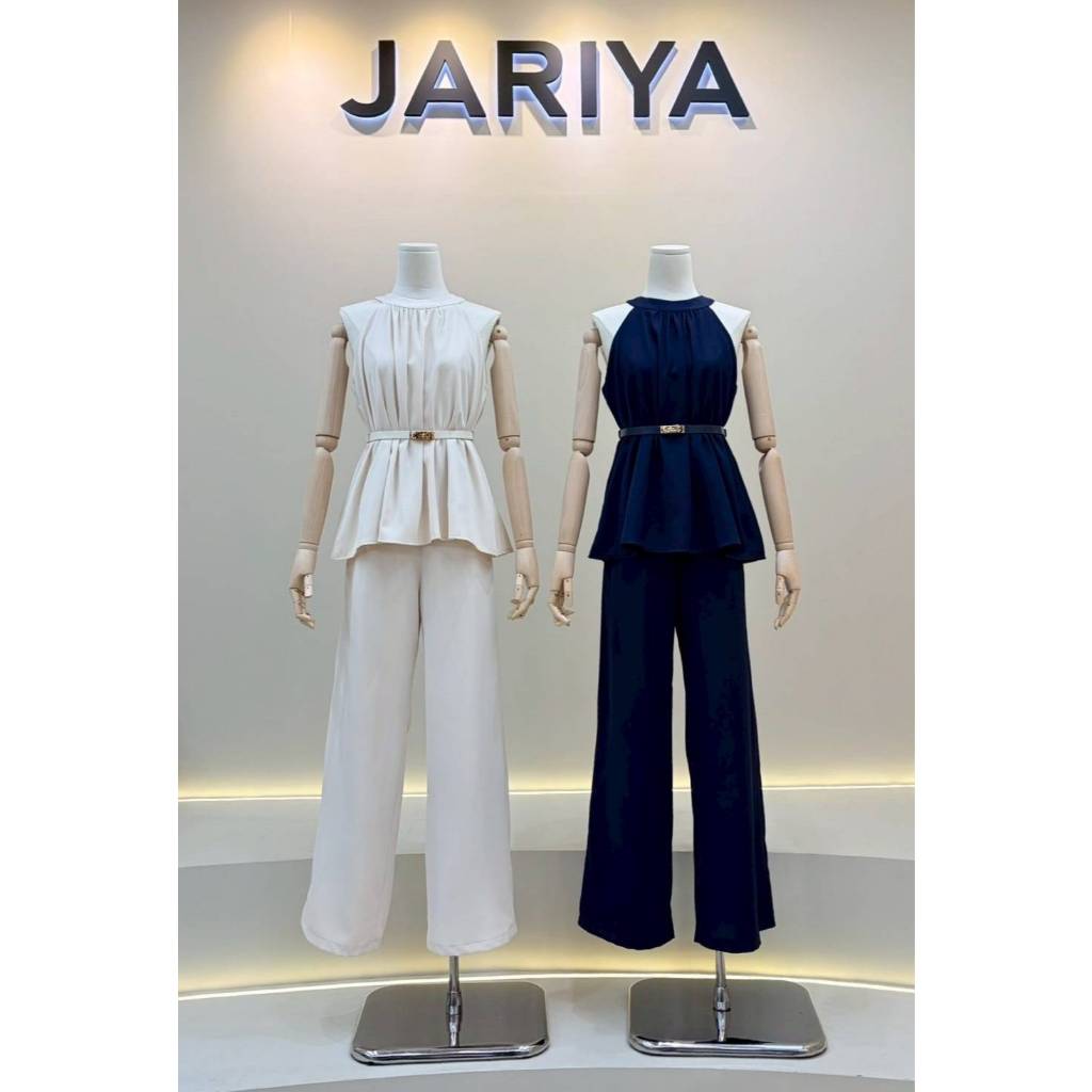 Jariya Setเสื้อแขนกุดโชว์แขน+กางเกงขายาว