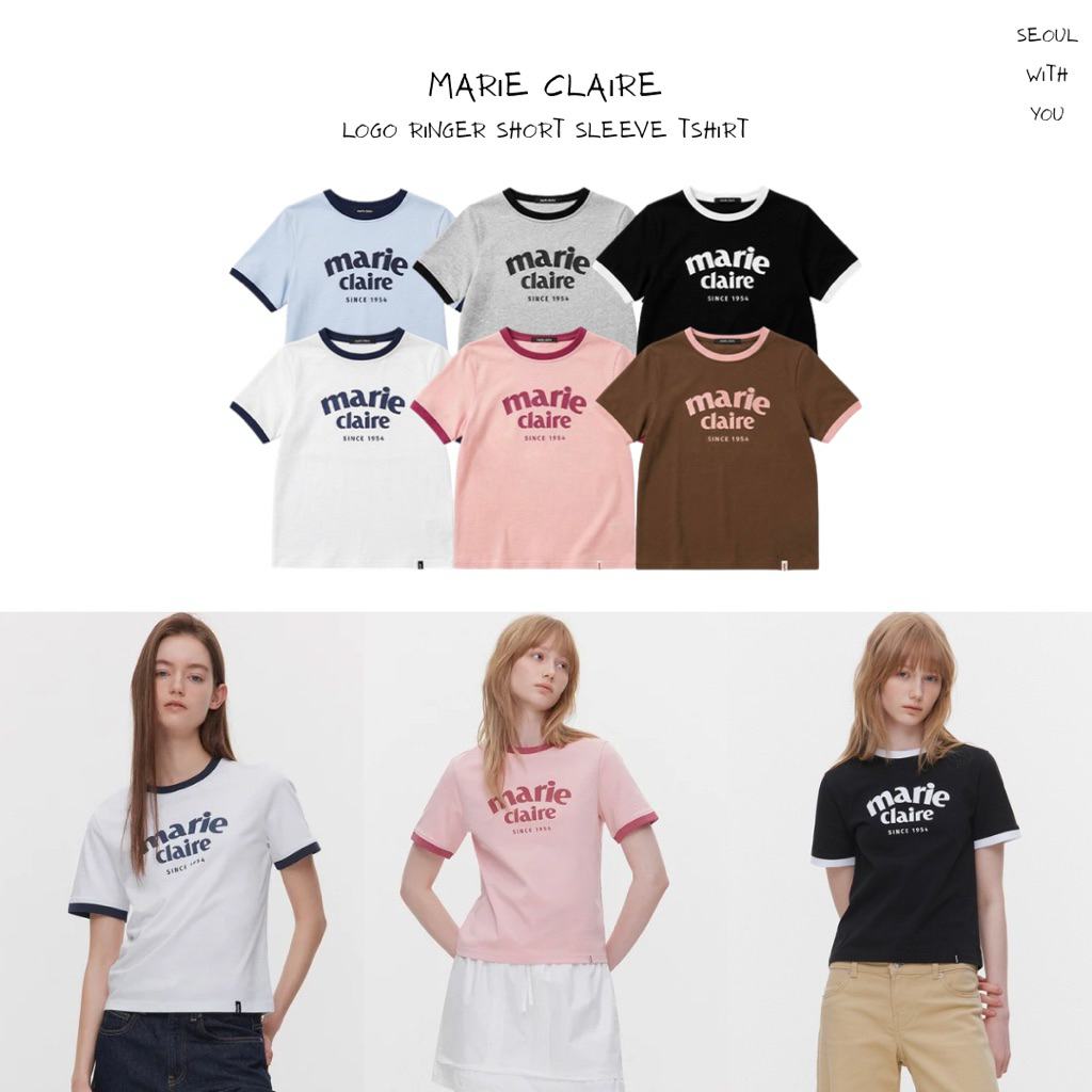 [PREORDER] Marie Claire Marie Ringer Short Sleeve T-shirt / 6 Colors (ลด 52%)