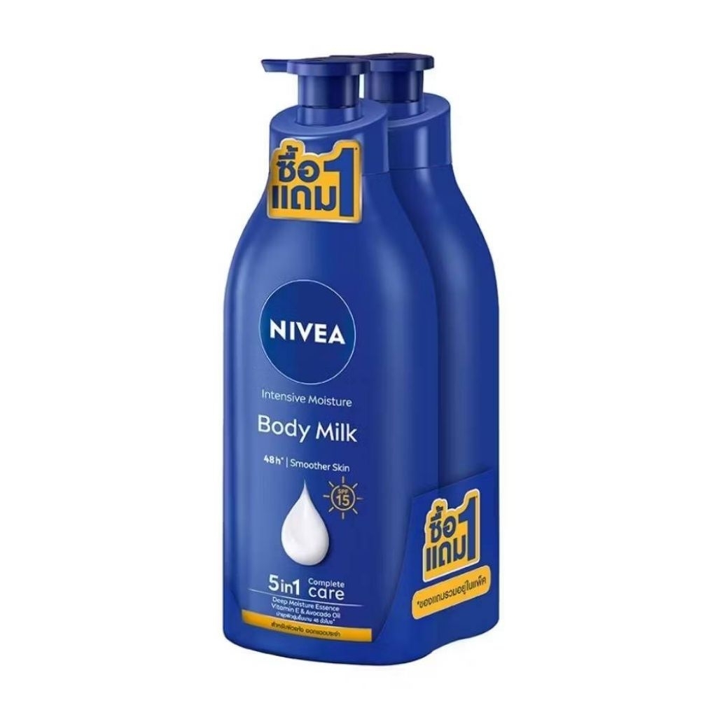 [แพ็คคู่สุดคุ้ม] Nivea นีเวีย อินเทนซีฟ มอยส์เจอร์ บอดี้มิลค์ โลชั่น เนื้อน้ำนม SPF15 /525 มล.