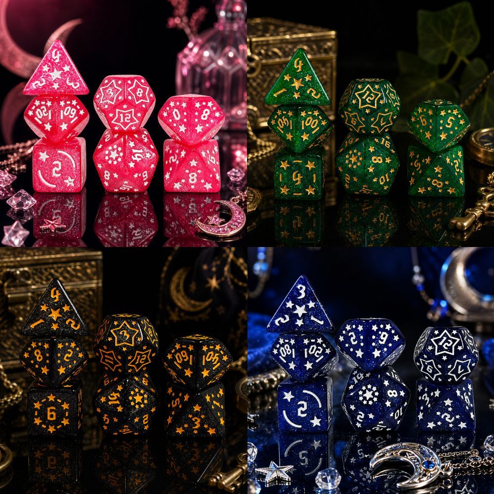 Star Series Dice Set of 7 | ลูกเต๋า Dice For DnD D&D MTG RPG TRPG เกมกระดาน บอร์ดเกม Gameไพ่ทาโรต์ Magicเมจิก