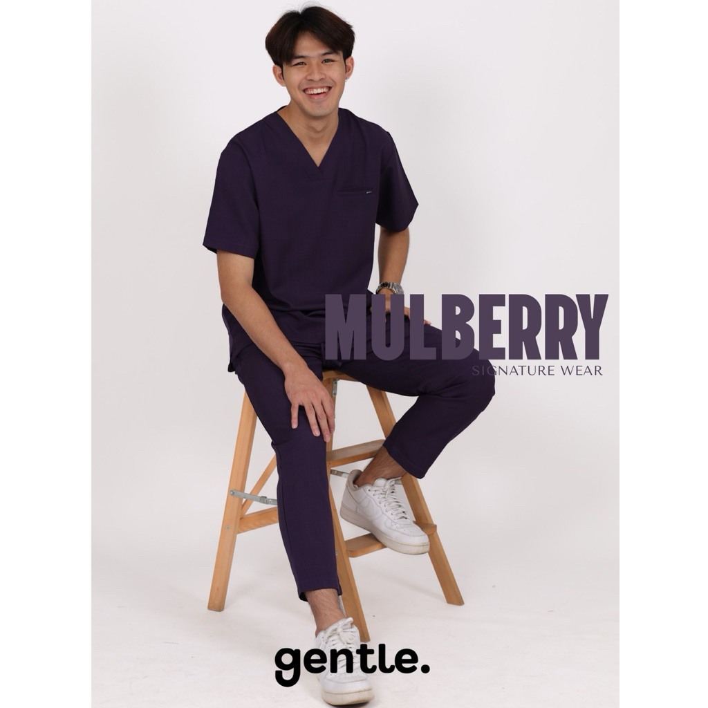 ลดล้างสต็อก เสื้อสครับสี Mulberry คละไซส์ได้ ไม่มีบริการปักชื่อ