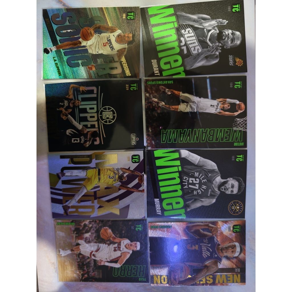 ​[Set 8 ใบ] การ์ดบาส NBA Panini Top Class - รวมตัวตึง Wemby (Spurs), Kevin Durant, Anthony Davis และ