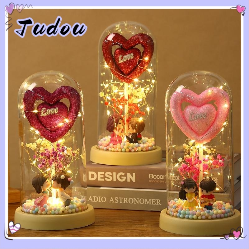 ดอกกุหลาบฟอยล์ทองใส่โดมกระจก มีไฟLED ดอกไม้ถาวร | ของตกแต่งโรแมนติก | ของขวัญวาเลนไทน์ คริสต์มาส มอบแฟนและภรรยา Premium