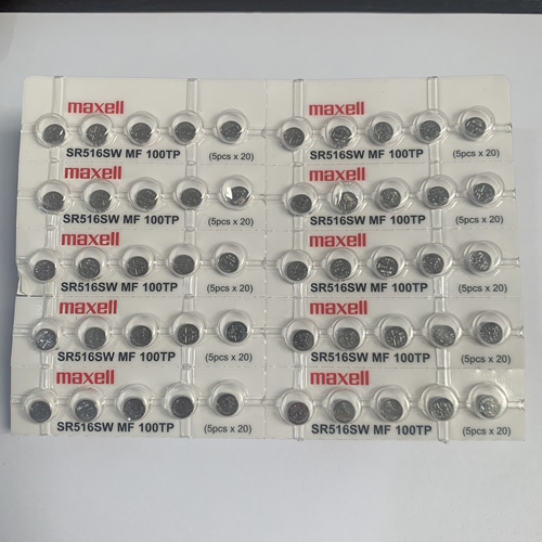 ถ่านกระดุม Maxell SR516SW,SR516 ,317  แบ่งจำหน่าย จำนวน 1เม็ด,5เม็ด,10เม็ด