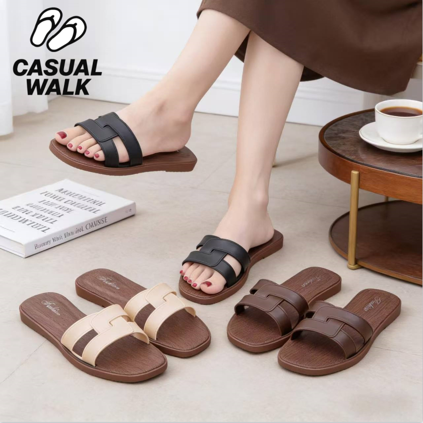 ✨ใหม่! CASUAL WALKรองเท้าแตะแฟชั่นผู้หญิงสไตล์มินิมอลหรู ดูแพง จับคู่ทุกลุคฤดูร้อน ราคา ถูกที่สุด ดีลบีเคเค แกลเลอรีภาพที่ 9