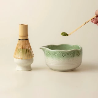 ถ้วยชงมัทฉะ 1 ชิ้น SunYoung ชามมัทฉะเซรามิก Matcha Bowl มีหลายแบบ Wave Sakura Spout Heart 🍵
