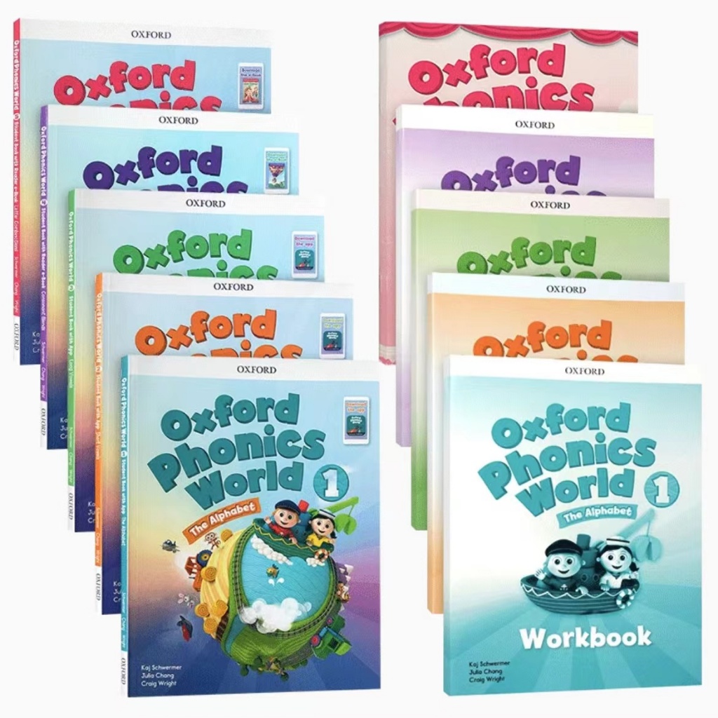 10 Books/Set Oxford Phonics World with Workbooks English Educational Books