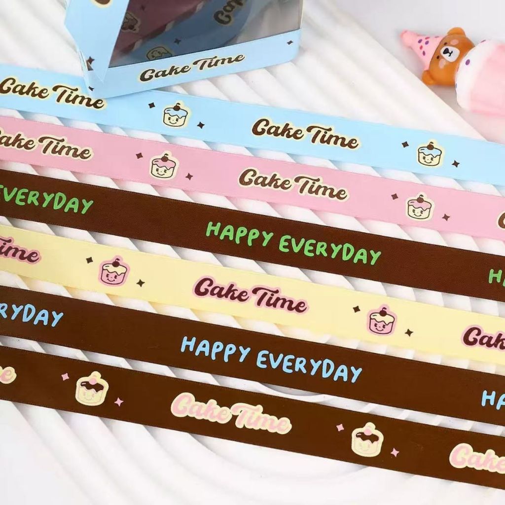 ริบบิ้น ลายน่ารัก Cake Time กว้าง 2 ซม.