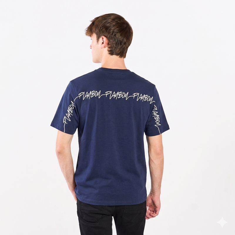PLAYBOY 05PB เสื้อยืด   เสื้อผ้าผู้ชาย/เสื้อ/เสื้อยืดสีกรม รุ่น P1MT265TB047NV