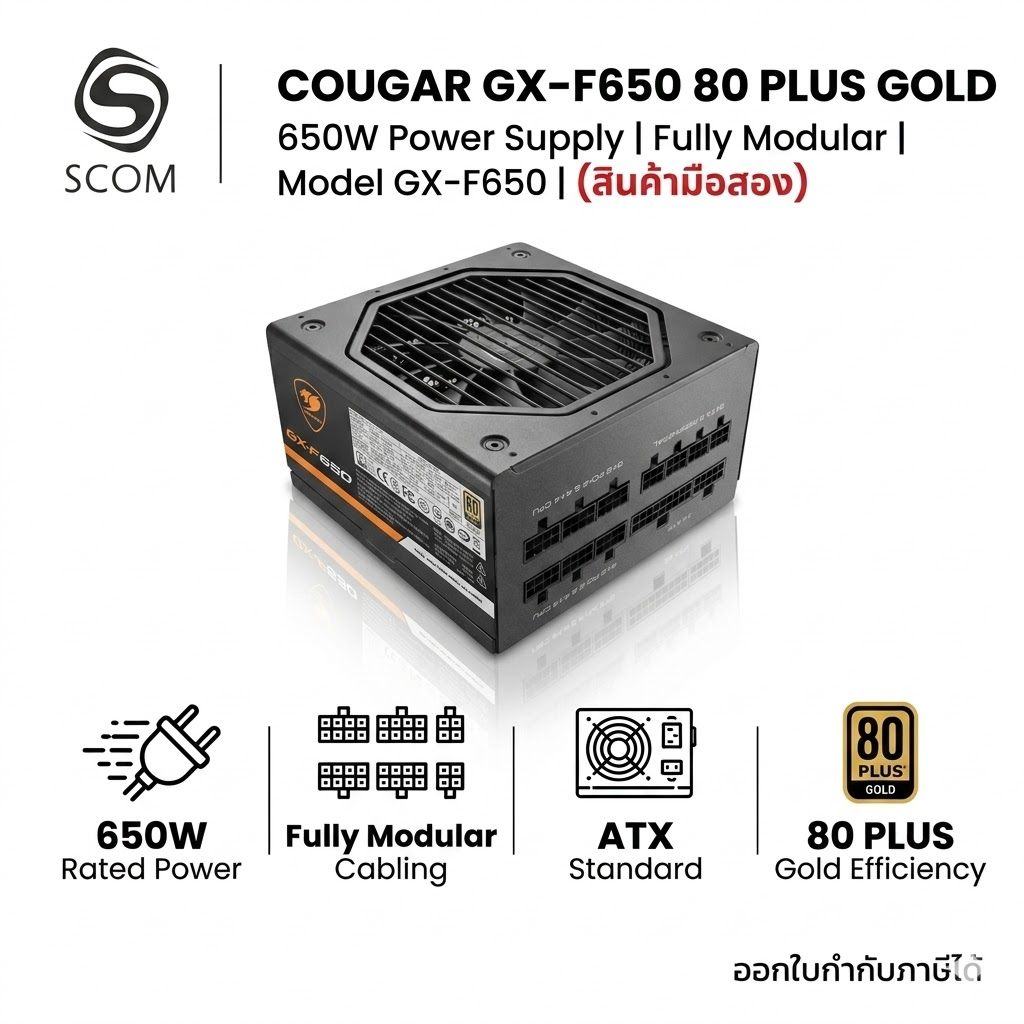 (PSU) COUGAR GX-F650 650W 80 PLUS GOLD มือสอง