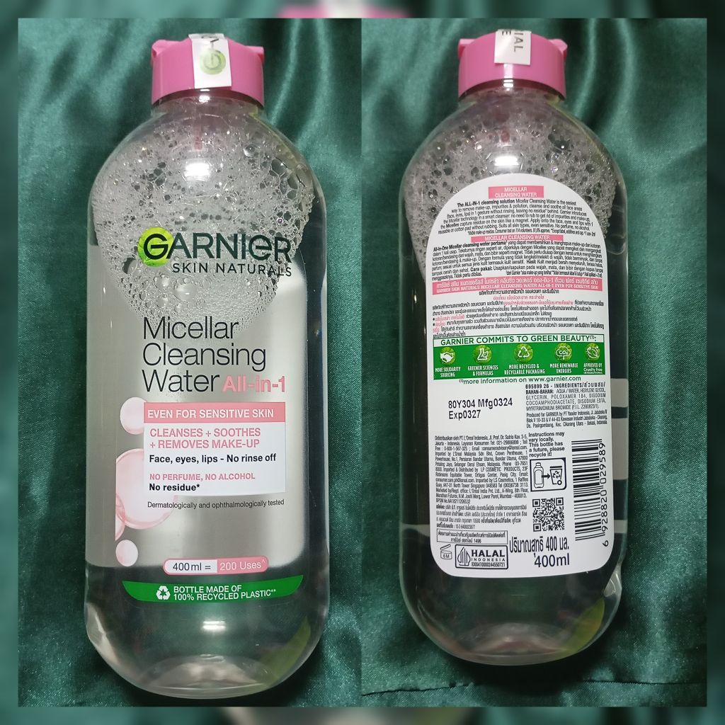 Ganier Micellar Cleansing Water All-in-1 even for sensitive skin 400ml. (Exp 3/2027)