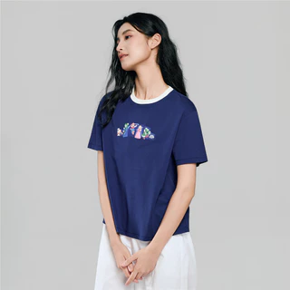 GIORDANO เสื้อยืดผู้หญิง Women's Sorona Boyfriend Printed Tee (Mario) 05396302