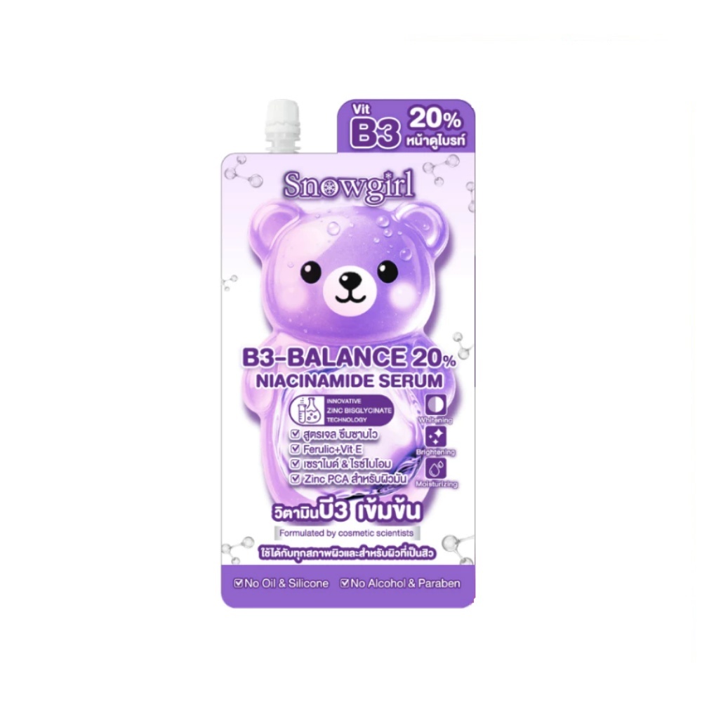 Snowgirl Niacinamide Serum 10g สโนว์เกิร์ล บี3-บาลานซ์ 20% ไนอะซินาไมด์ เซรั่ม