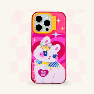 Oxygendog case เคสไอโฟน กลิตเตอร์ ลายการ์ตูน แมวดำ แมวขาว For iPhone 16ProMax 16 15ProMax 15 14 13