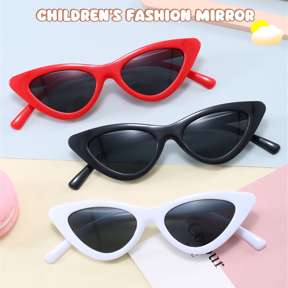 Children's Sunglasses Personalized Triangle Sunglasses Children's Cat Eye Styling Sunglasses 100% UV400 Protection