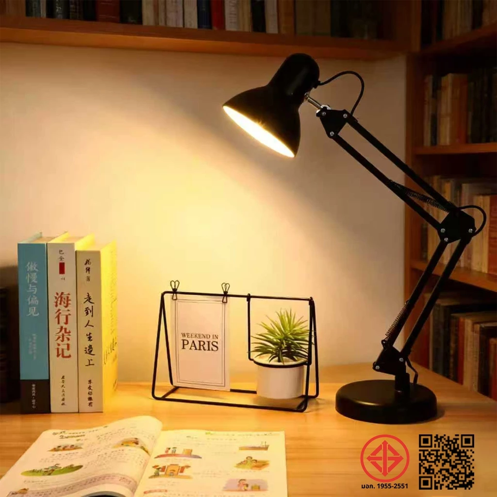 🔥【สินค้าพร้อมส่ง】โคมไฟตั้งโต๊ะ โคมไฟอ่านหนังสือ ไฟตั้งโต๊ะ โคมไฟทําเล็บ Table lamp ปรับระดับได้ หมุนได้ ZMOT