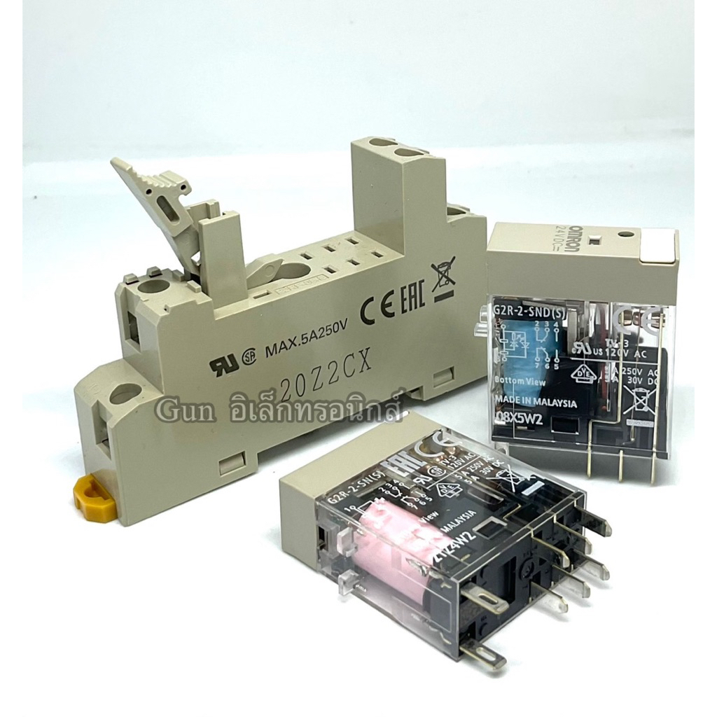 Relay G2R-2-SND(S)24VDC G2R-2SN(S)220VAC รีเลย์ 8 ขา มีไฟLED ของใหม่ พร้อมส่ง
