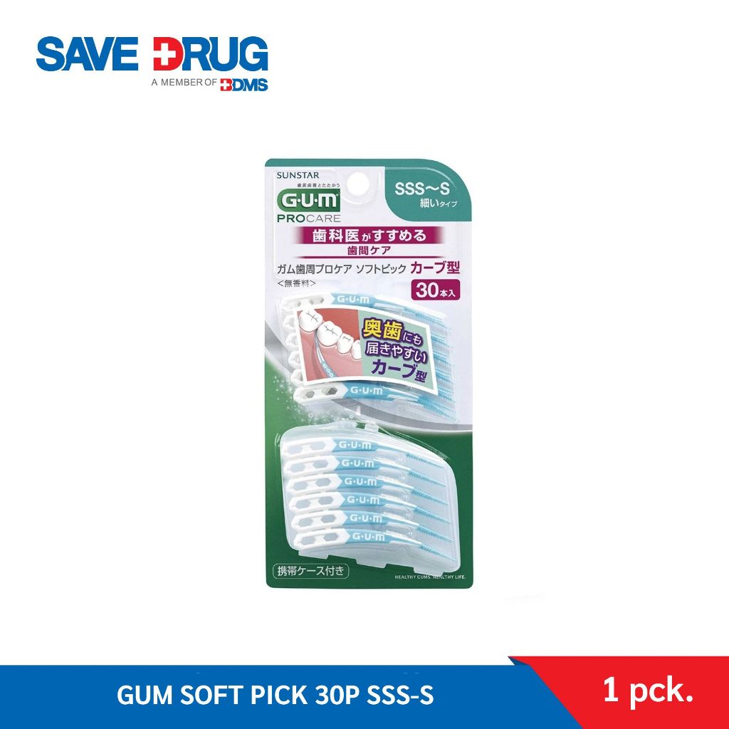 GUM SOFT PICK 30P SSS-S กัม ซอฟท์พิคส์ทำความสะอาดช่องปาก