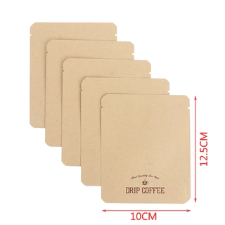 100 ชิ้น ถุงใส่กาแฟดริป 10x12.5 cm ถุงกาแฟกระดาษคราฟท์ แค่บรรจุภัณฑ์ ซองใส่กาแฟดริป บบพกพา ใช้แล้วทิ้ง