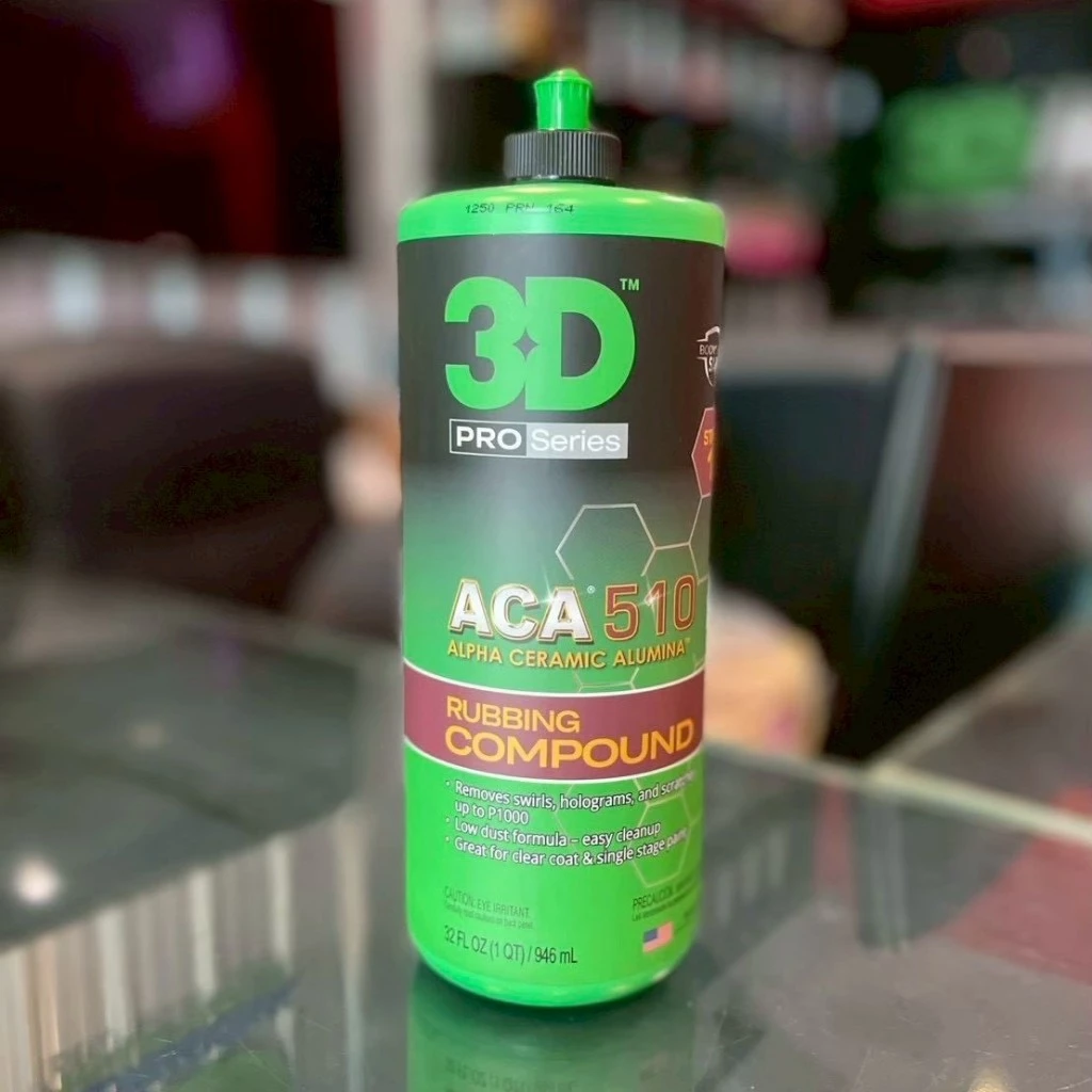 3D ACA 510 ขนาด 8oz / 32oz น้ำยาขัดสีรถสูตรพรีเมี่ยม สำหรับลบรอยขนแมว รอยหนัก รถแล็กเกอร์แข็ง ลบรอยกระดาษทราย thumbnail 4