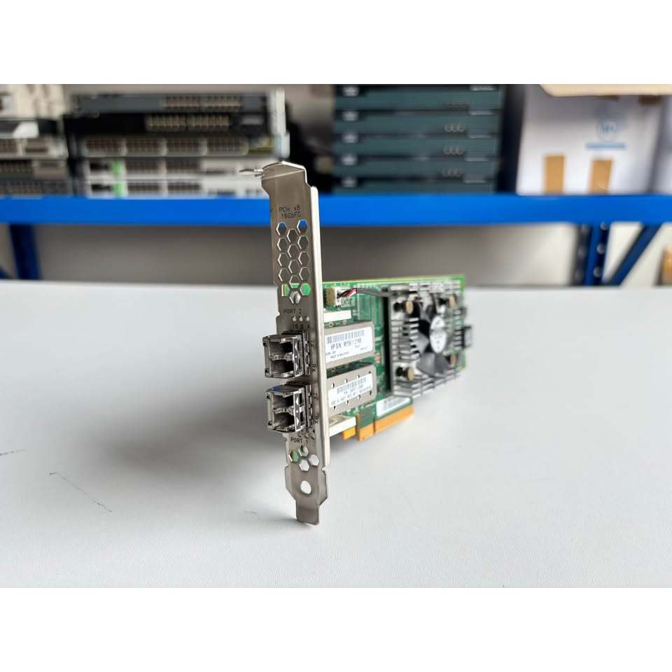 การ์ด Fiber HP QLogic QLE2662 16Gb Fibre Channel HBA + SFP HP E7Y09A x2 การ์ดไฟเบอร์มือสองพร้อมใช้งา