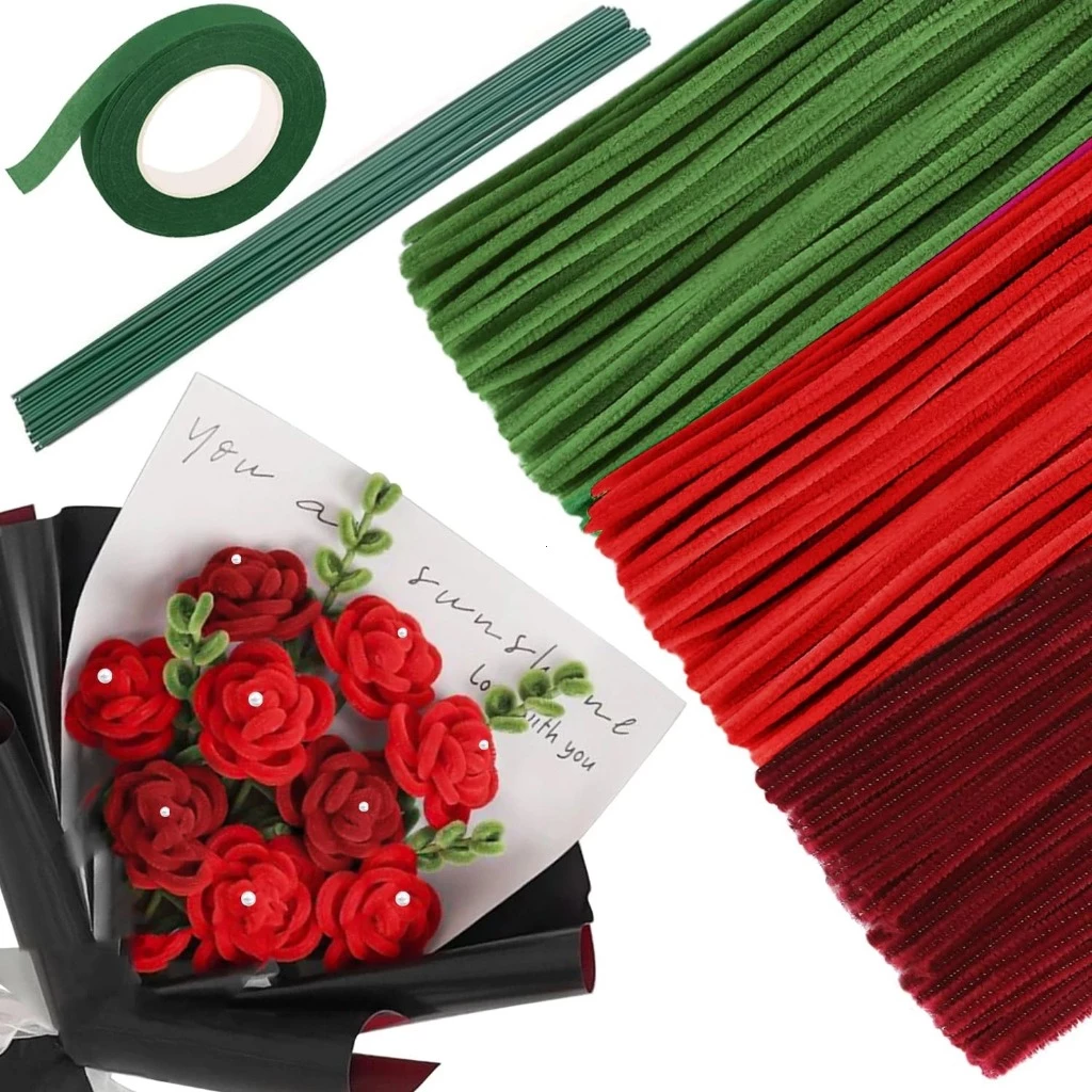 100เส้น DIY ลวดกำมะหยี่ ลวดกำมะหยี่ขนาด 30cm แยกสี สร้างสรรค์งานประดิษฐ์ต่างๆ ทำดอกไม้ นุ่ม ดัดง่าย thumbnail 5