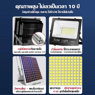 GLEAMS 950000W ไฟโซล่าเซลล์ โซล่าเซลล์ กันน้ำ กันฟ้าผ่า Solar Light LED ไฟสปอร์ตไลท์ ไฟโซล่าเซลล์สว่างทั้งคืน