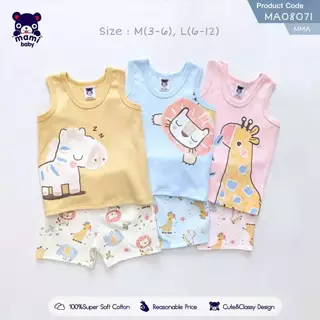 Mami baby ชุดเซ็ต เสื้อกล้าม + กางเกงขาสั้น 3-6M 6-12M