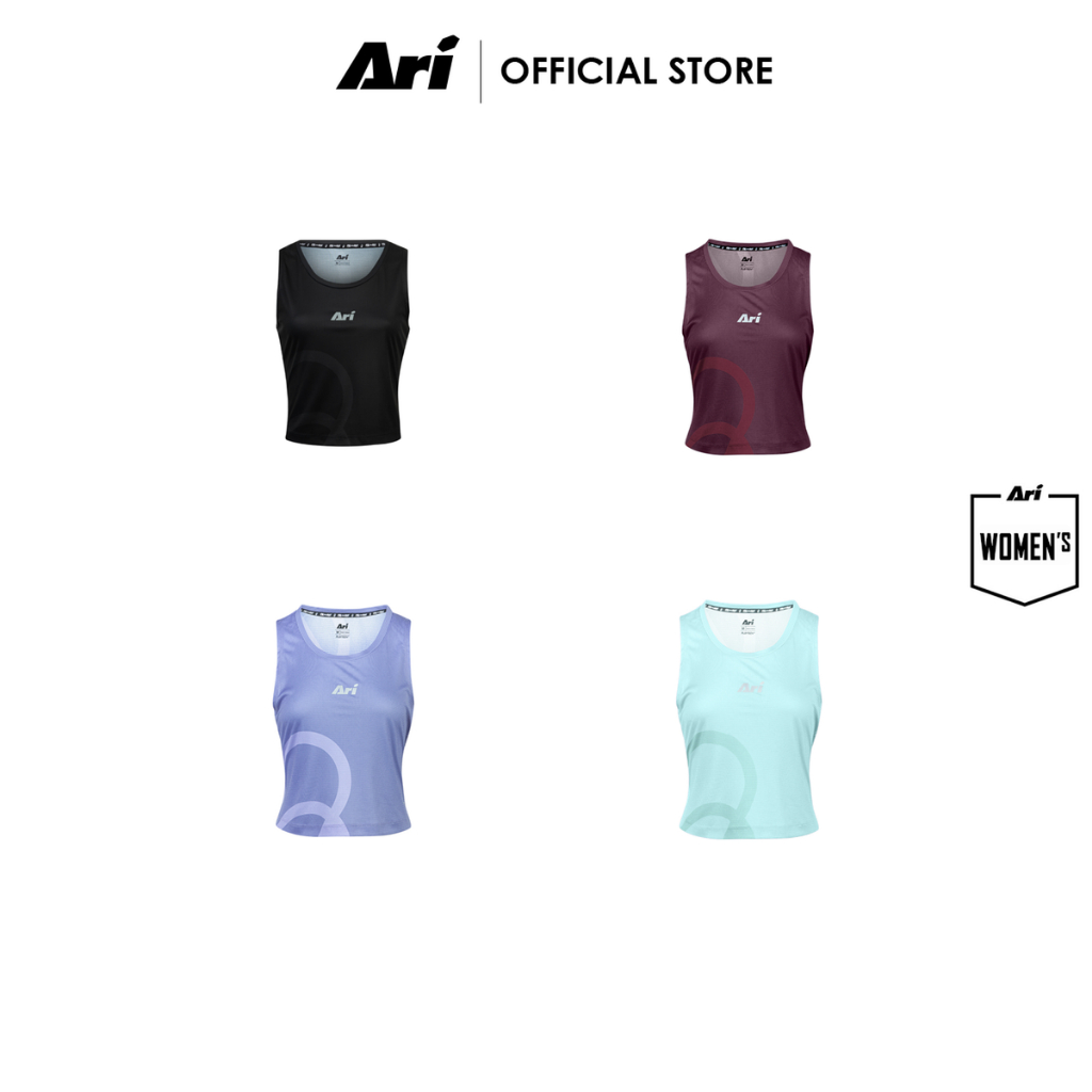 ARI ADEPT SIGNATURE RUNNING CROP -  เสื้อครอป ผู้หญิง อาริ SIGNATURE