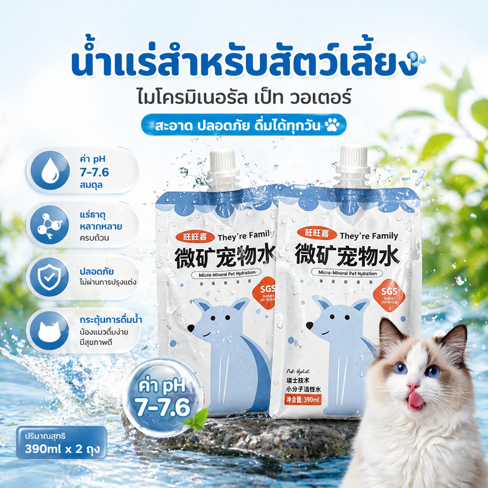 PET Record น้ำดื่มสำหรับแมว 500ml น้ำแมว กลิ่นธรรมชาติ ช่วยให้แมวกินน้ำเยอะ ดื่มง่าย