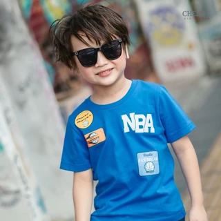 Chelsee เสื้อยืดคอกลม แขนสั้น ลายบาสเกตบอล ผ้า 100%Cotton เด็กผู้ชาย อายุ 1.5-10 ปี เสื้อผ้าเด็กโต รุ่น 128269