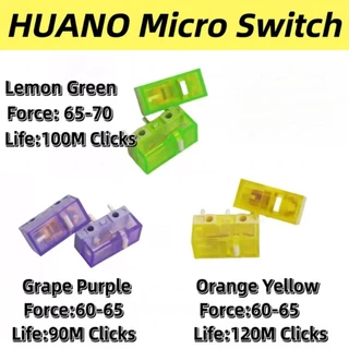 สวิตช์เมาส์ HUANO Micro Switch/OMRON Micro Switch/KAILA ไมโครสวิตช์ 3ขา อะไหล่เมาส์เกมมิ่ง แบบคลิกเด้ง ทนทาน