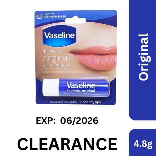 Vaseline Lip Therapy Original 4.8g. วาสลีน ลิป เทอราพี ออริจินอล Clearance