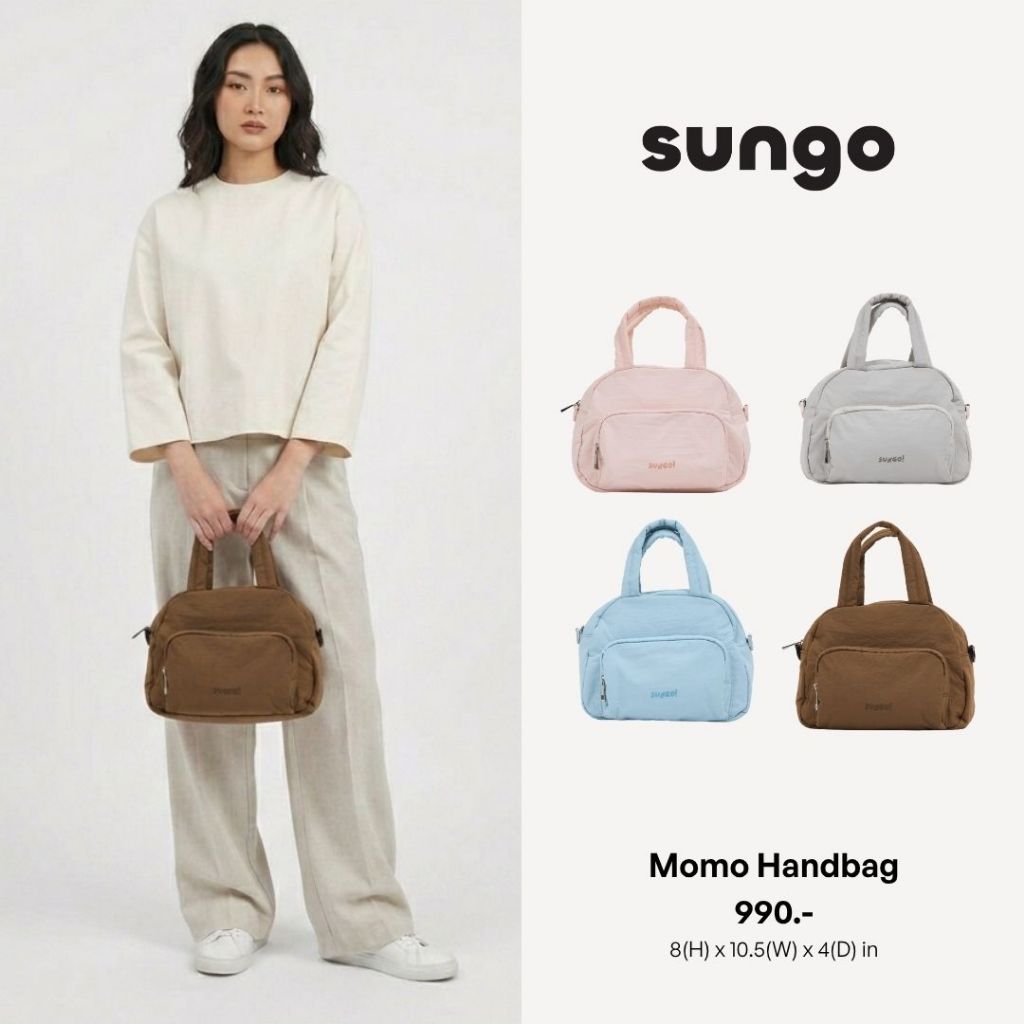 Sungo Momo 2-Way Handbag (SG024) กระเป๋าถือ สะพายข้าง+ถือ มี 4 สี Top Handle & Crossbody Bag