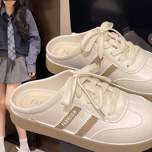 รองเท้าแบบสวมแฟชั่น รุ่นฮิต ใส่ง่าย นุ่มสบาย เดินไม่เมื่อย กันลื่น แมทช์ง่ายทุกลุค