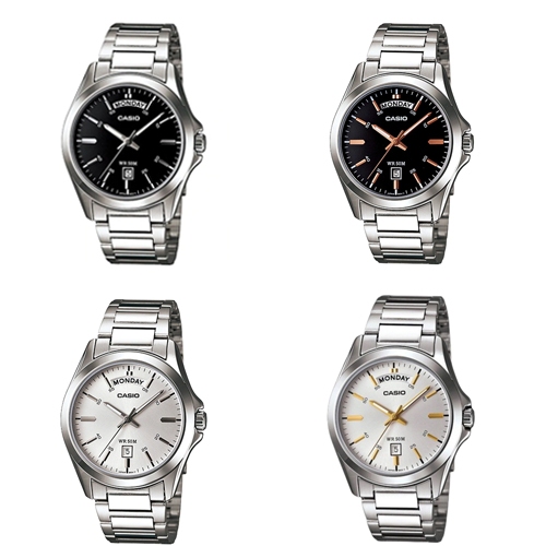 CASIO นาฬิกาข้อมือผู้ชาย สายสแตนเลส รุ่น MTP-1370D,MTP-1370D-1A1,MTP-1370D-1A2,MTP-1370D-7A1,MTP-137